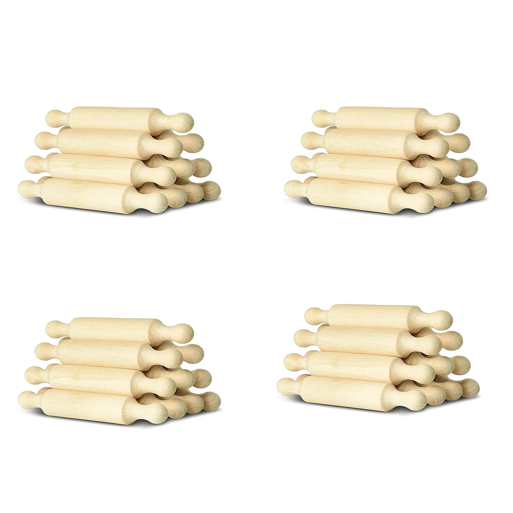 A96K-40X Wooden Mini Rolling Pin 6 Inches Long Kitchen Baking Rolling Pin Small Wood Dough Roller For Children Fondant Pasta
