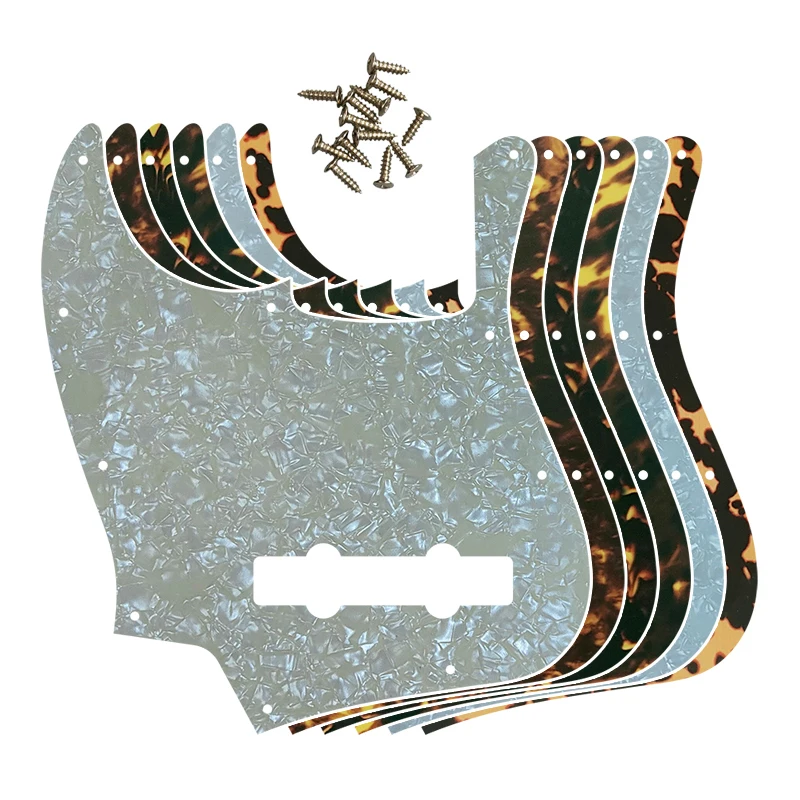 Fei Man - Custom Quality Pickguard, Left Handed, 10 Holes, 5 String, Jazz Bass Guitar, Scratch Plate, Multicolor Choice