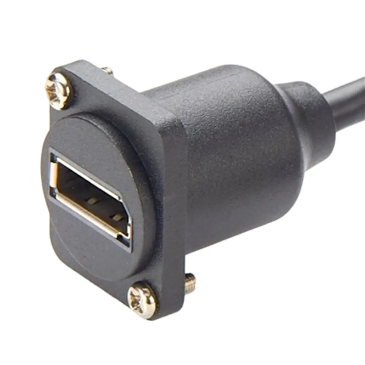 2026 New DP1.2 Panel Mount Feedthrough Connector Female to Male Panel Coupler with D-Type and XLR Mount