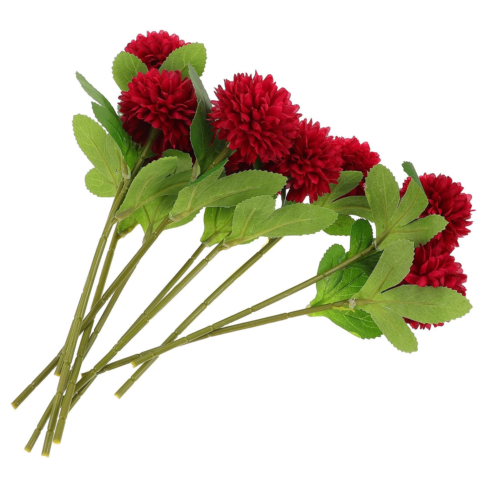 

10 Pcs Simulated Pong Chrysanthemum Ball Wedding Arrangement Flower Bouquet Plastic Fake Table Centerpiece Red