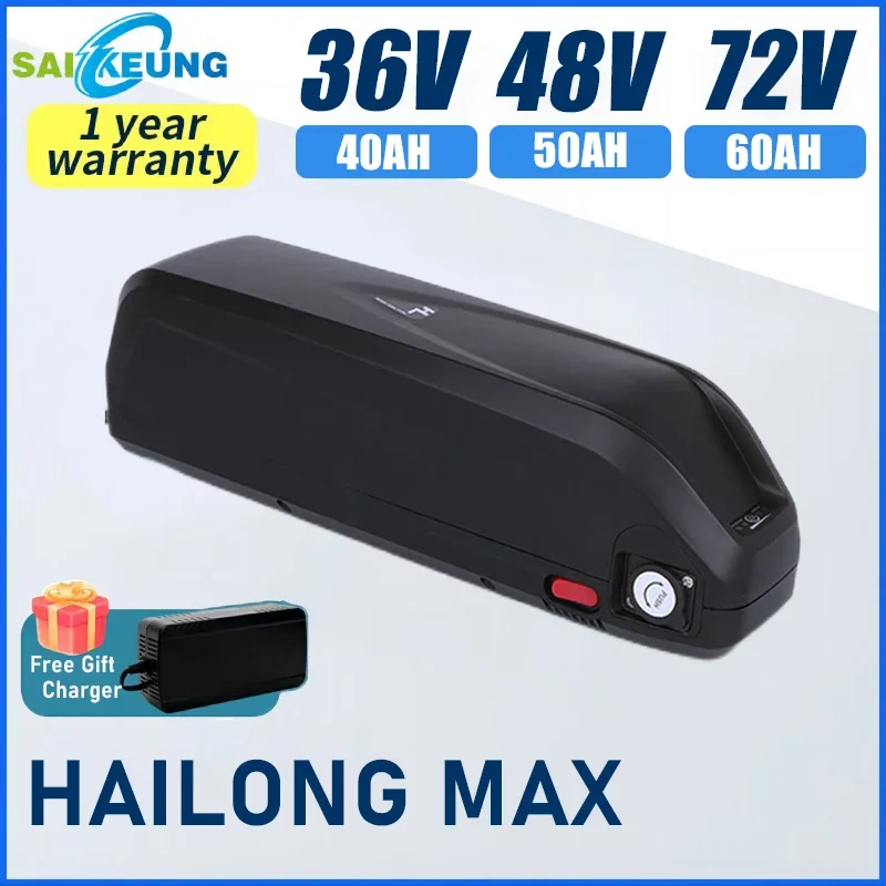 

72v battery Hailong 36v 48v 60v E Bike Akku 20ah 30Ah 35ah 40ah 50ah 60Ah 52V Electric Bicycle Ebike 2000w Motor Lithium Battery