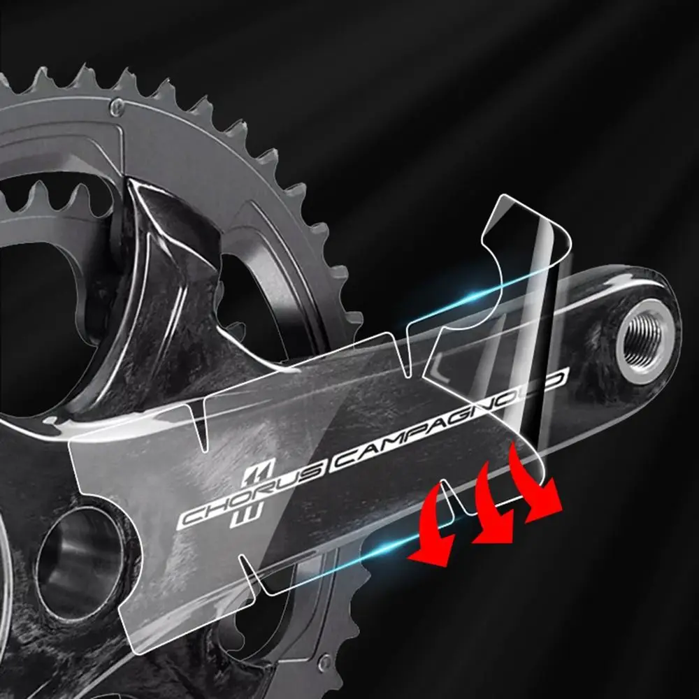 Image of Anti-Kollisions-Fahrradkurbel-Schutzfolie Transparenter Universalkurbel-Aufkleber Schutzkleber für Sram/Shimano