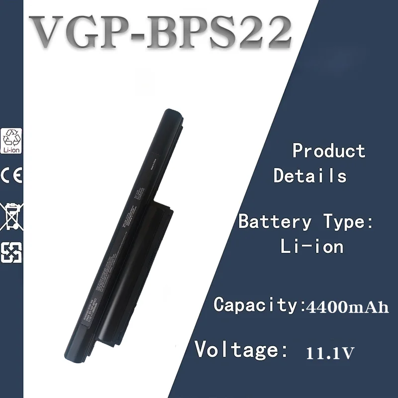 Совершенно новый сменный аккумулятор для ноутбука Sony VGP-BPS22, 11,1 В, 4400 мАч для PCG-71212T 71211T 61211T M 61212T Совершенно новый сменный аккумулятор для ноутбука Sony VGP-BPS22, 11,1 В, 4400 мАч для PCG-71212T 71211T 61211T M 61212T