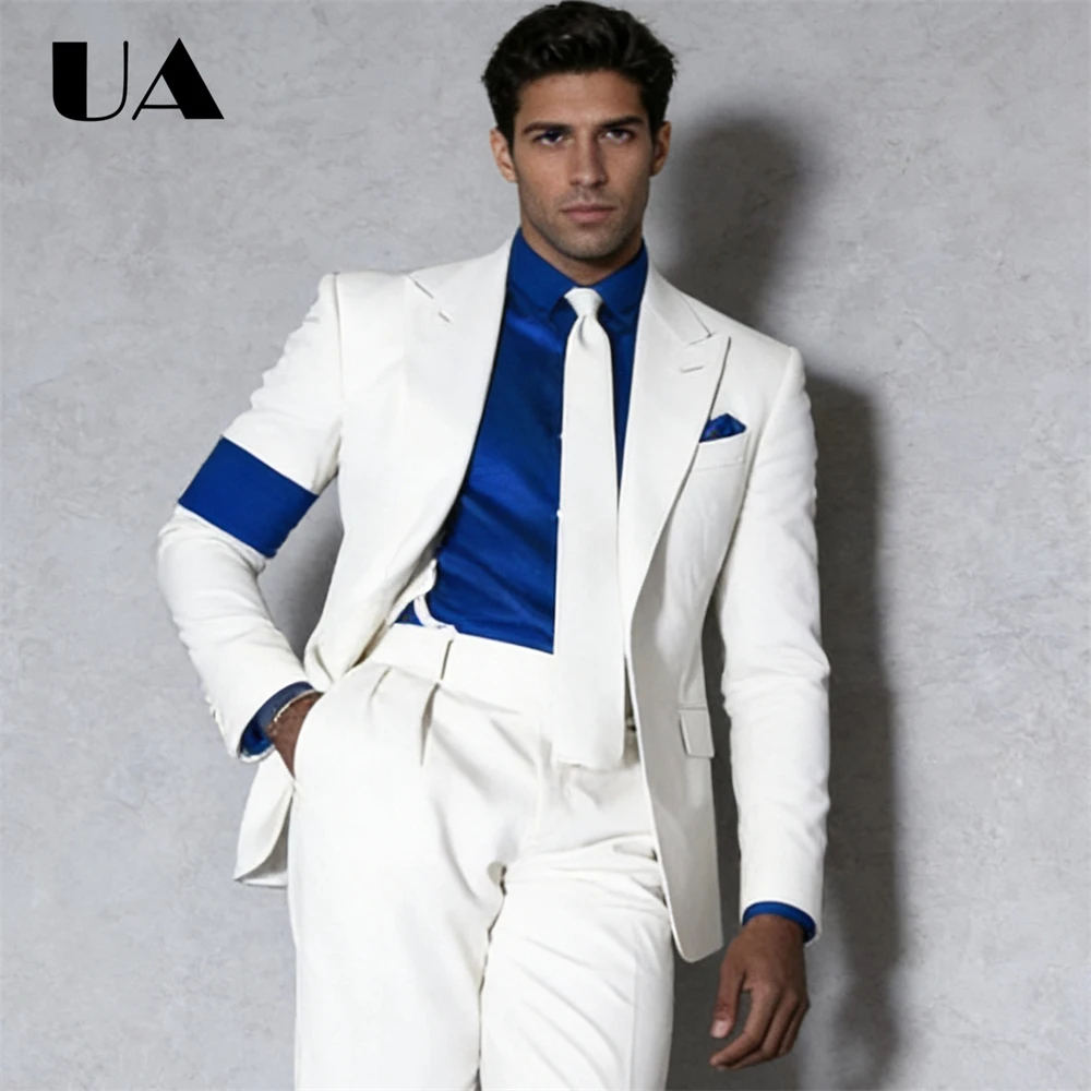 

ULBYANRY Комплект костюма из двух предметов для мужчин от XXS до 7XL, комплект курток и брюк, деловой смокинг, пиджак, брюки, костюм, наряд