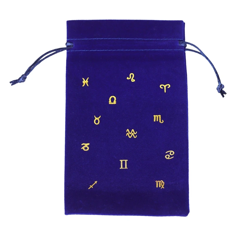 Pentagram Tarot Cards Storage Bag Runes Witch Divination Accessories Jewelry Drawstring Package