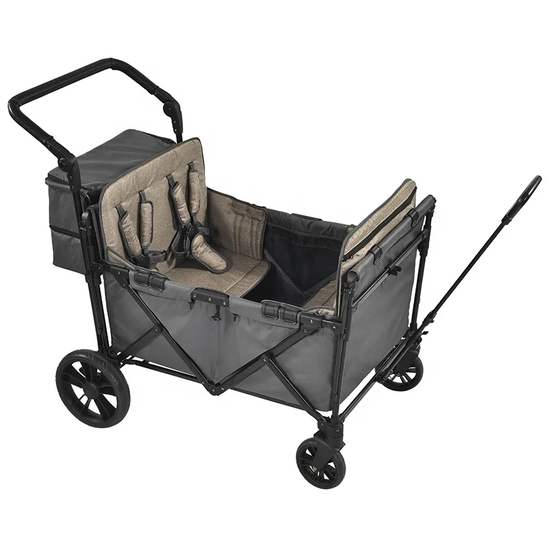 Cochecito de bebé de tubo de hierro plegable personalizado de alta calidad, carrito para cuatro niños, productos de viaje exteriores, silla de empuje de seguridad