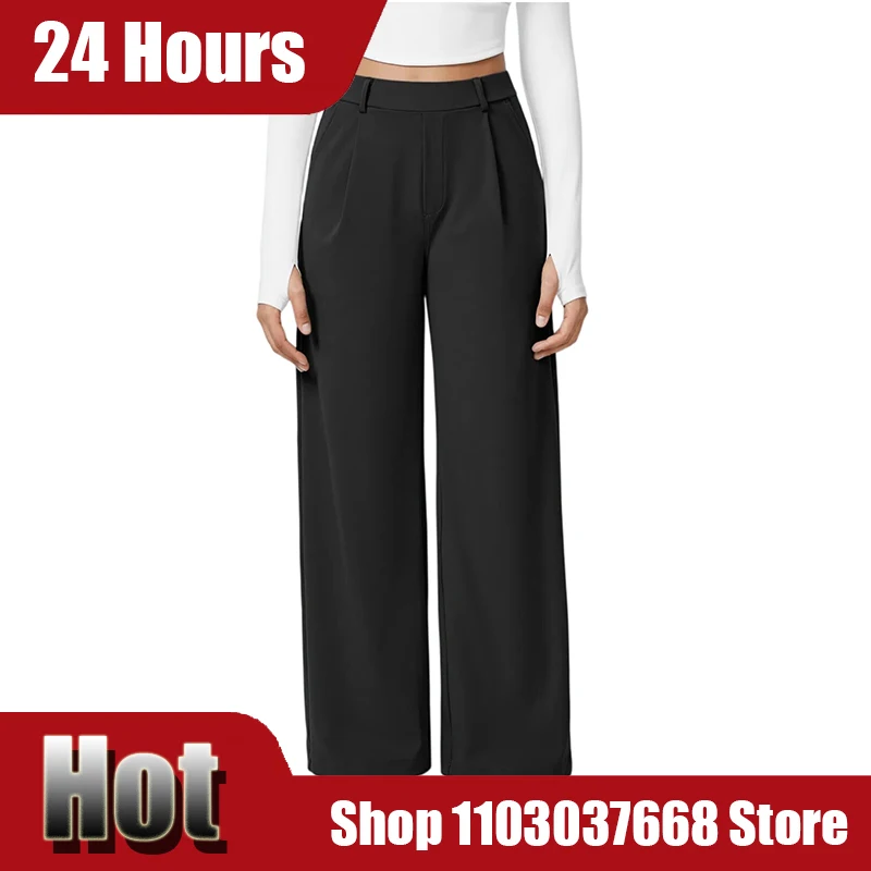 Celana Wanita Nyaman untuk Musim Gugur dan Musim Dingin, Model Kaki Lebar, Kasual, Sporty, Menutupi Kaki, Mengecilkan Perut, Serbaguna, Panjang Lantai 2025