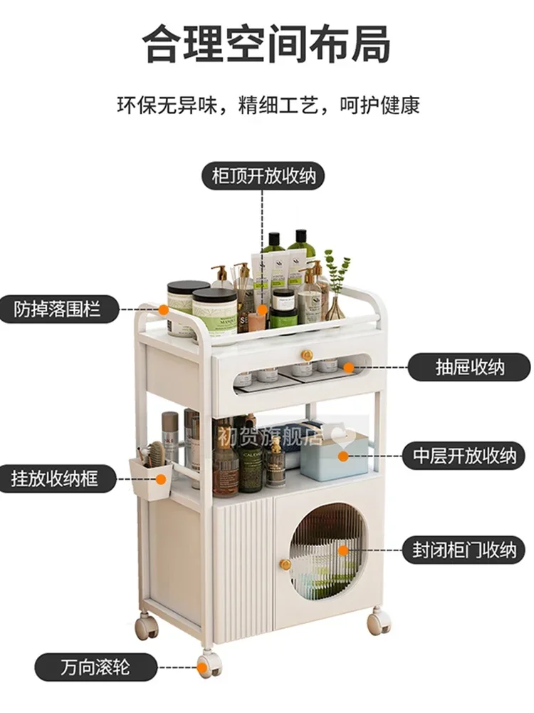 

French Style Modern Simplicity Trolley Originality Barber Shop Multifunctional Trolley Storable Furniture Skjuta En Vagn HBSC