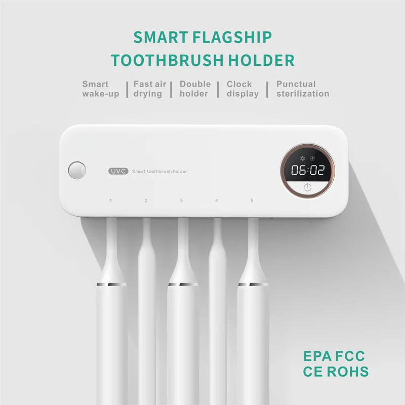 smart-ultraviolet-uvc-disinfection-toothbrush-storge-holder-bathroom-wall-mounted-punch-free-air-drying-tooth-brush-sterilizer