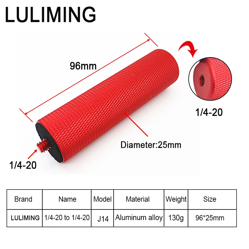 1/4 to 1/4 Inch Camera Tripod Extension Pole Flash Handle Camera LED SLR Motion Camera Selfie Pole Photography Accessories