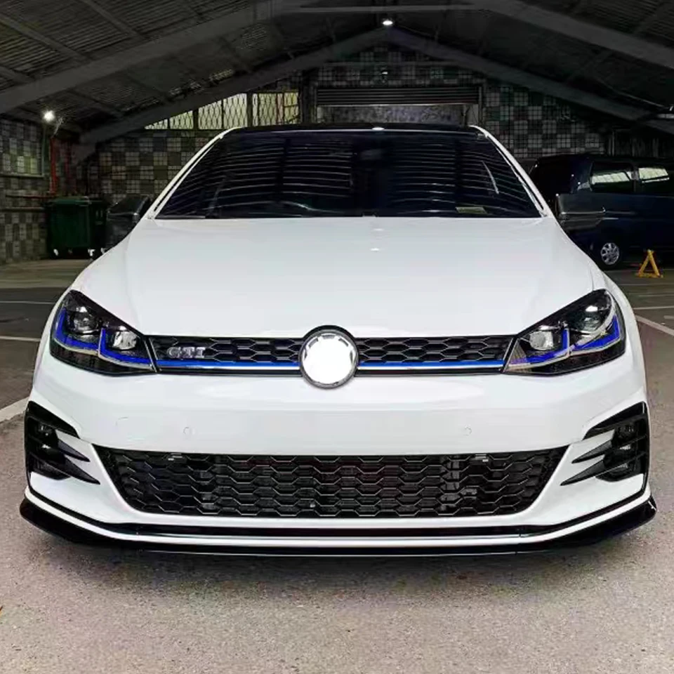 

TCR Front Bumper Lip Diffuser Splitter & Rear Roof Spoiler Wing Body Kits For VW Golf 7 7.5 MK7 MK7.5 GTI GTD R 2013-2020 Tuning