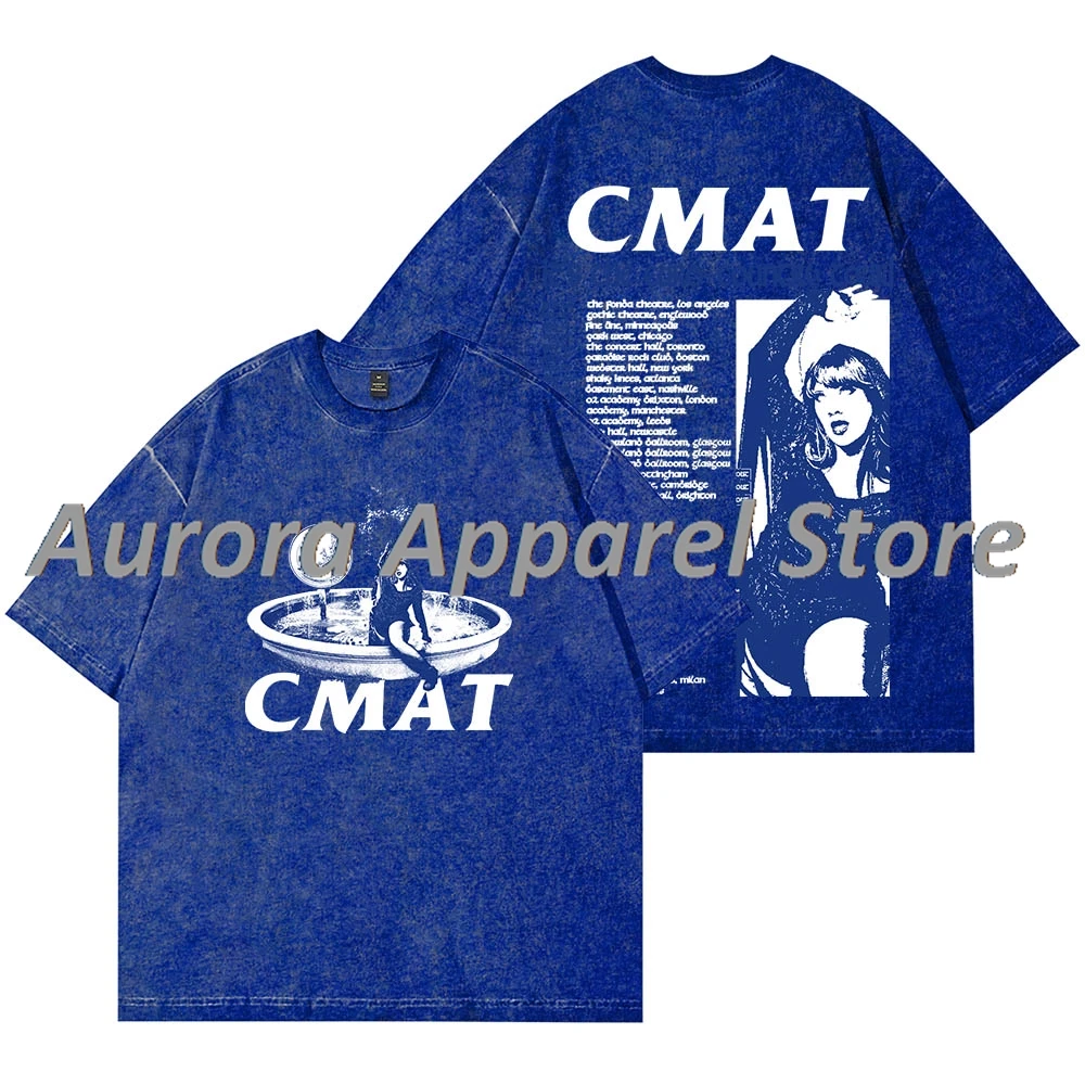 

CMAT Euro-Country Tour Merch Винтажные стираемые футболки для женщин и мужчин, хлопковая футболка с коротким рукавом