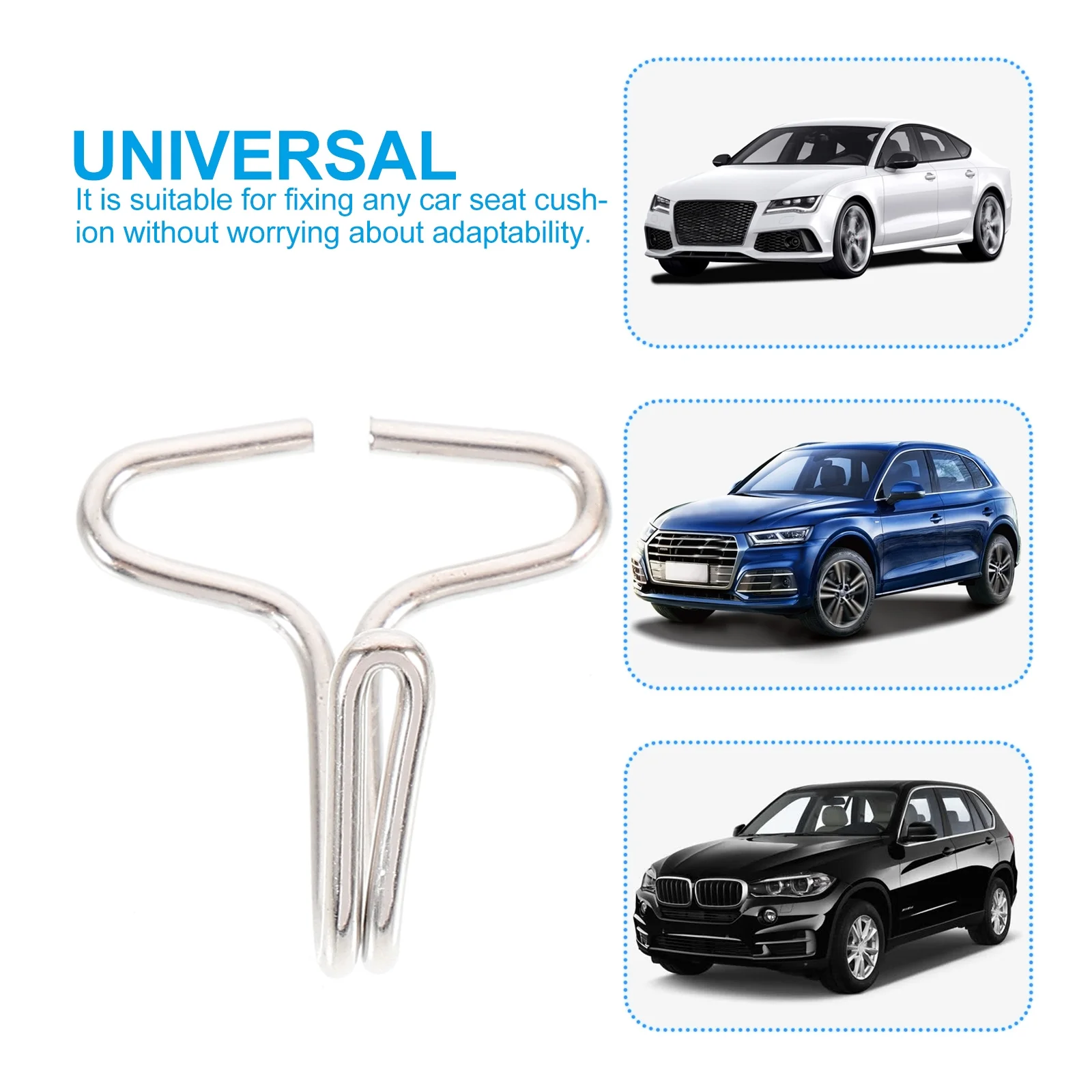 

100Pcs Car Seat Cushion Hook Premium Iron Material High Precision Strong Reliable Fixing for Auto Seat Cushion Organizer