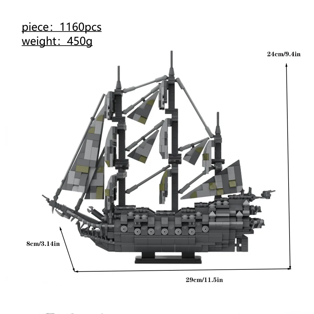 MOC Transport Sailboat MOC-171486 Dutch Voyager Model Block Assembly Brick DIY Puzzle Children's Birthday Gift