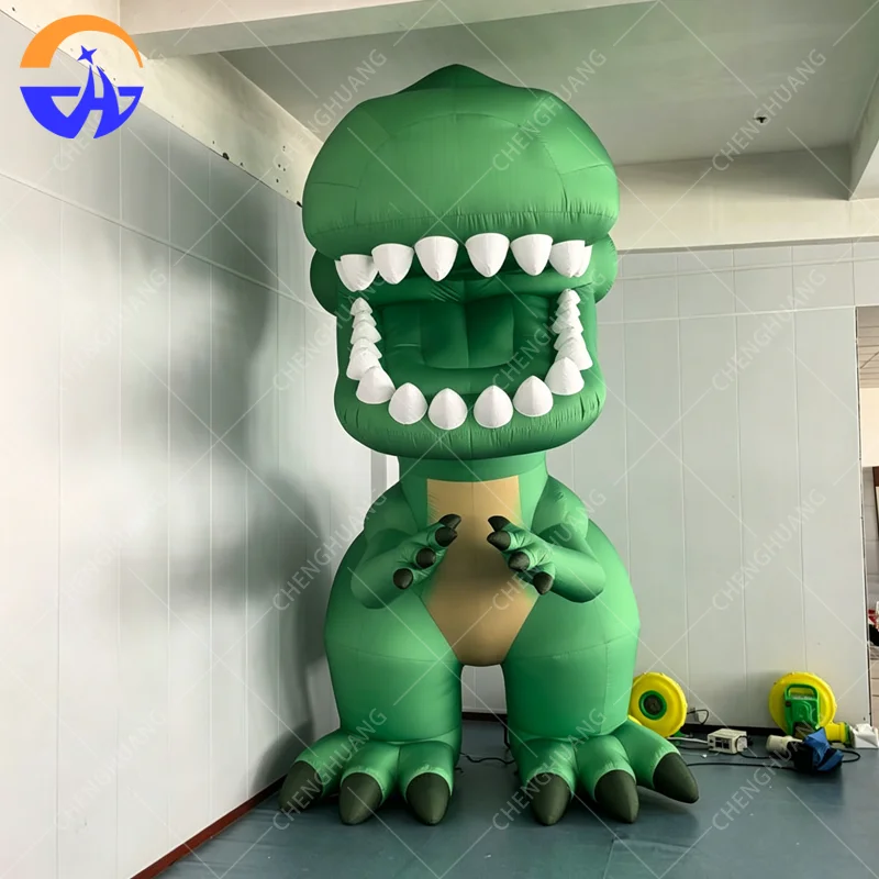 Children Party Decoration Giant Inflatable Cartoon Animal Model with Blower Inflatable Dinosaur for Advertising
