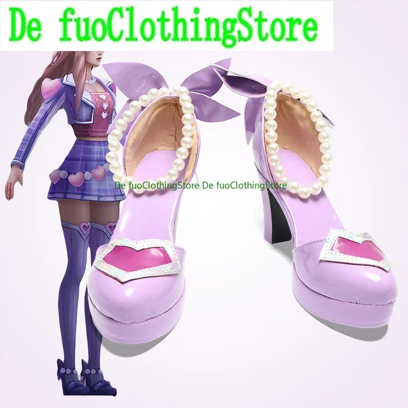 

CosplayDefuoClothing Cosplay League of Legends Wei CaitlinPolicewoman Cosplay Shoes High Heels Plus SizeAnime Shoes Height Incr