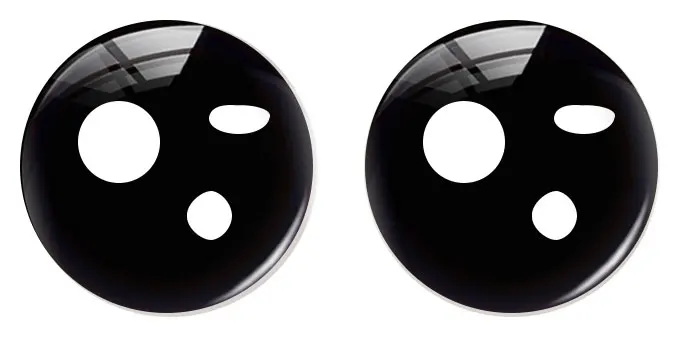 Round Cartoon Brown Black Pupils Ragdoll Toy Eyeball Eyes Doll Photo Glass Cabochon Flatback Demo Cameo For Diy Jewelry Making