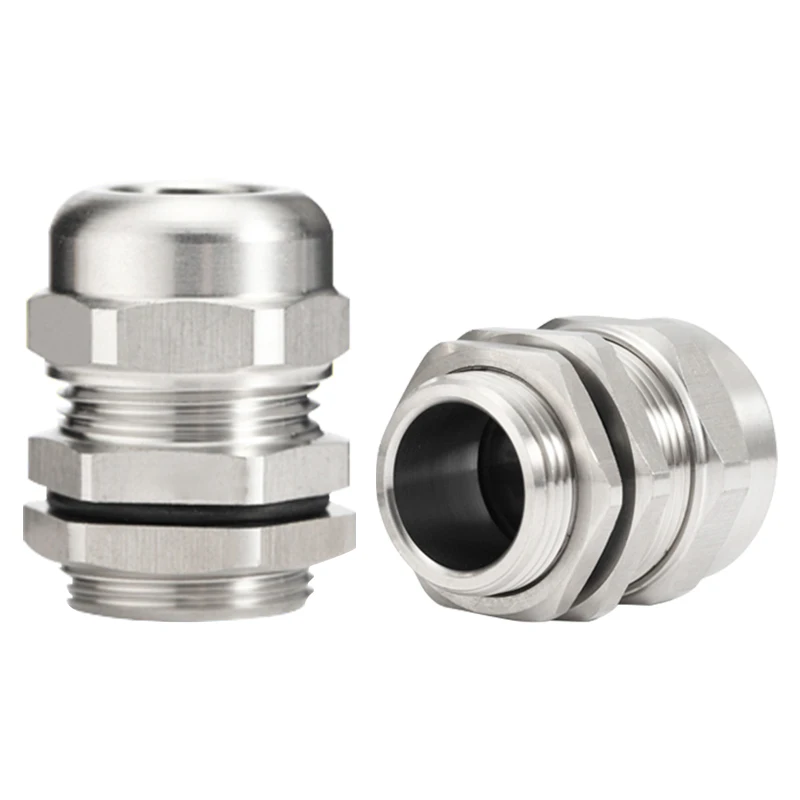 2pcs Metal Cable Glands,Pure Copper with Nickel Plating,Waterproof and Explosion-proof, Fixed Sealing Glands, M6-m20