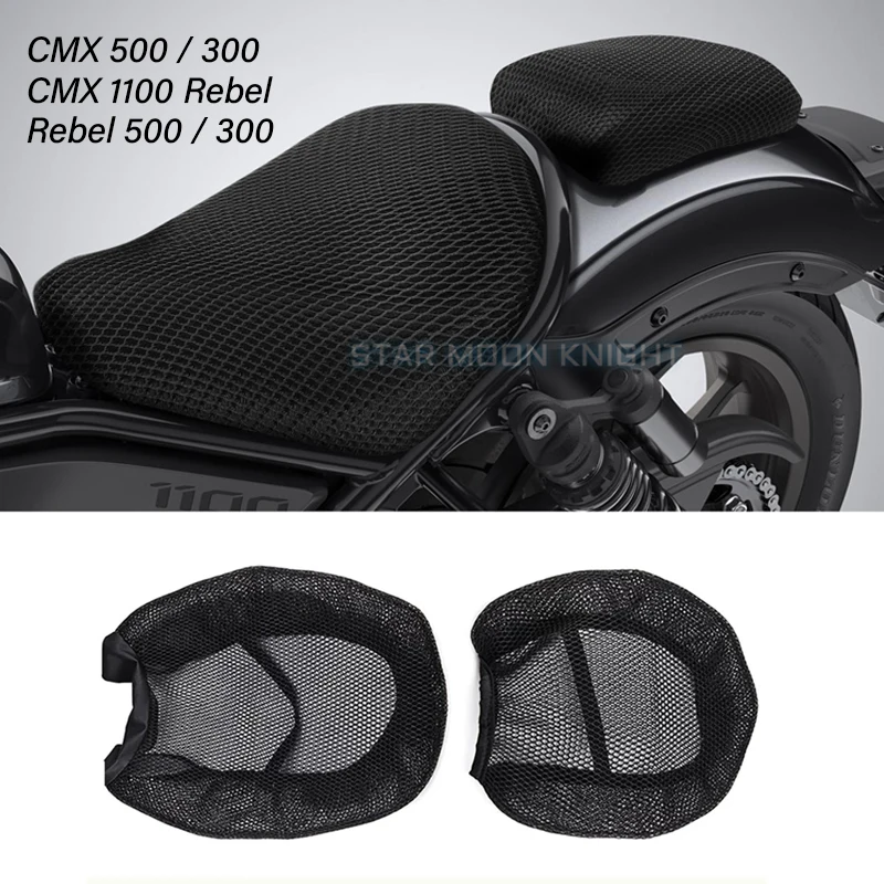 3D Breathable Cushion For Honda Rebel CMX500 CMX300 CMX 300 500 2017-2020 Mesh Fabric Seat Cover Waterproof,Anti-Slip CMX1100