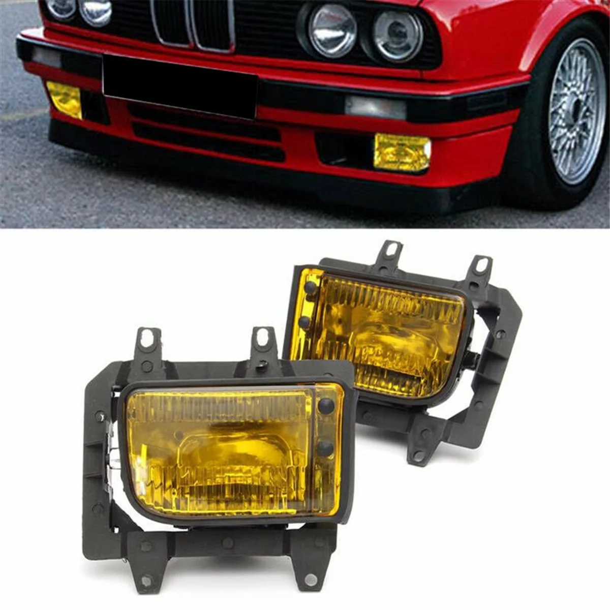 Car Front Bumper Fog Lights for BMW E30 318I 318IS 325I 325IS Fog Light Foglight 63171385945 63171385946-A