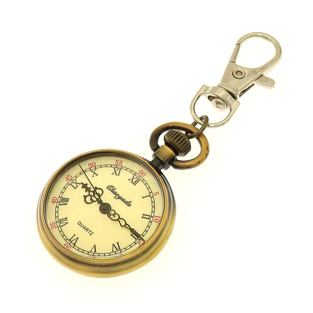새로운 주머니 시계 키 체인 원격 제어 시계 배터리 학생 의사 의료 빈티지 시계 목걸이 체인