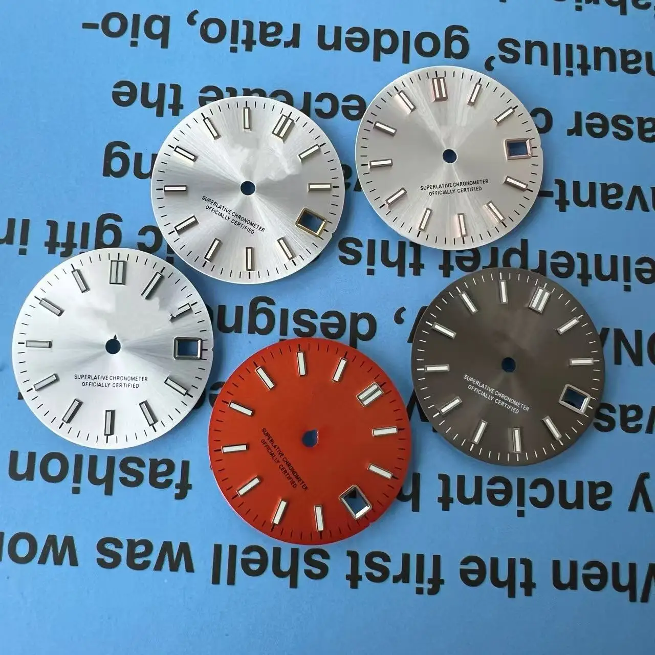 

28.5mm New Sunburst Dial with Bar Hacking Pattern, Compatible with NH35 Movement, Green Night Light