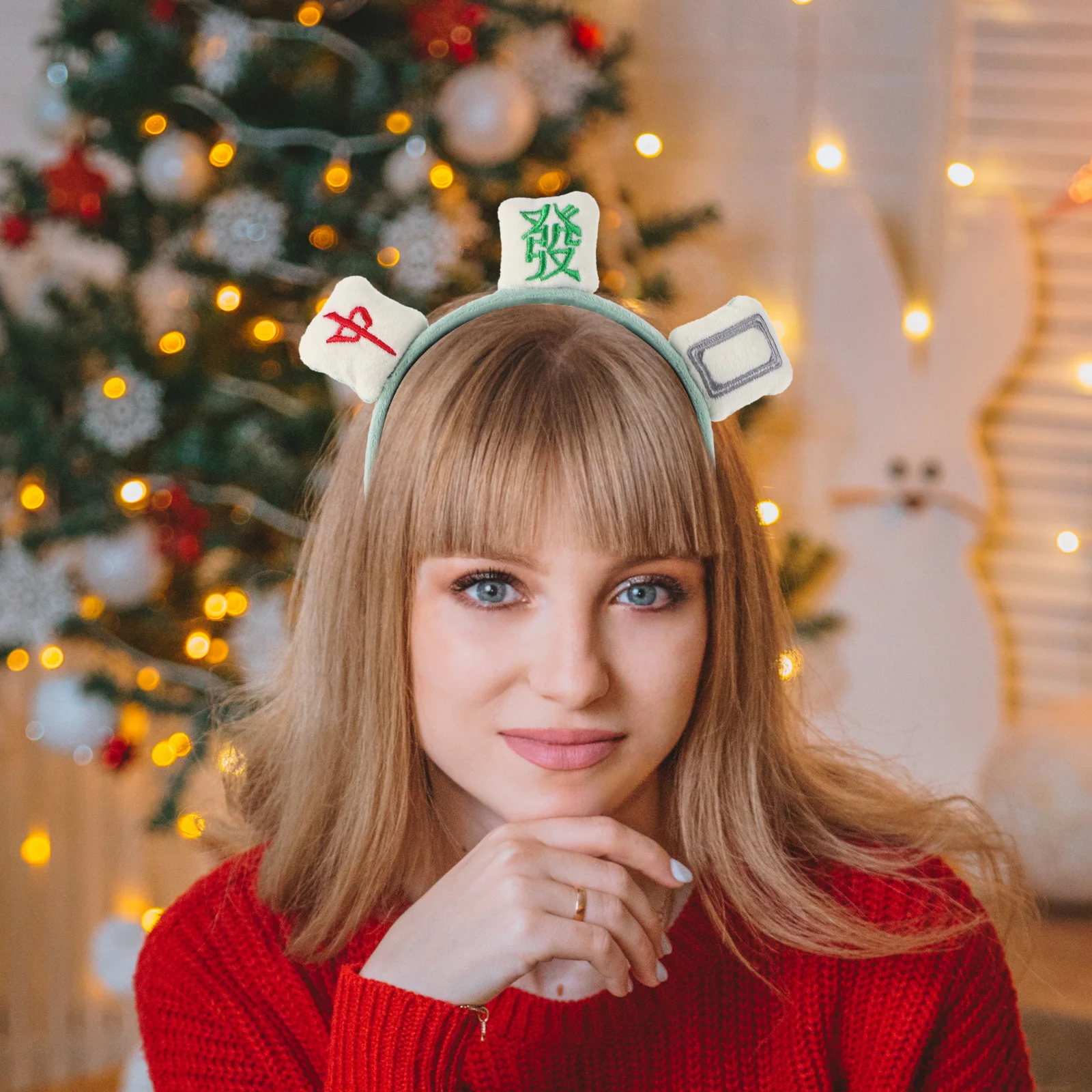 

Funny Mahjong Headband Creative Party Novelty Hair Accessory Spa Makeup Face Wash Headband For Women Hairstyling Tool