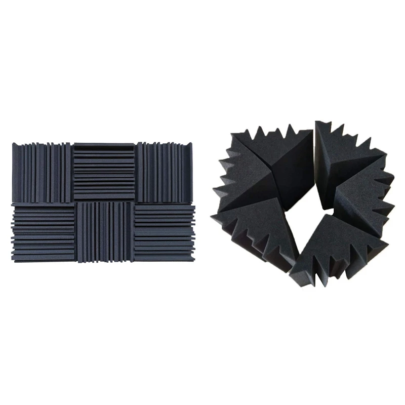 

Качественные акустические панели 14 шт., звукоизоляционная пена, акустическая Магнитная акустическая пена, звуковые клинья