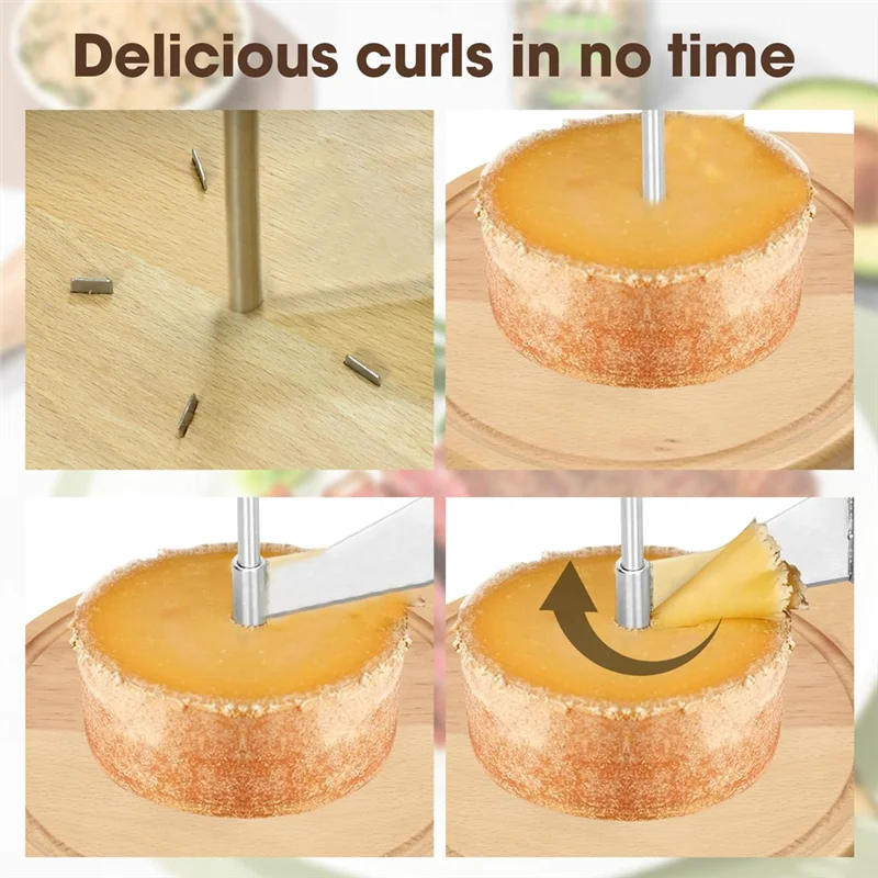 GTBL Adjustable Wood Cheese Curler And Slicer For Hard & Soft Cheeses - Precision Cheese Cutting Tool