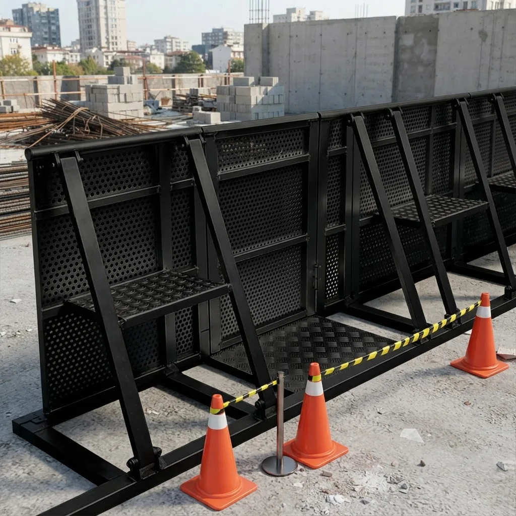 Black Iron Barricade Outdoor Performances Concerts Anti-riot Isolation Barrier Foldable Movable Safety Crash