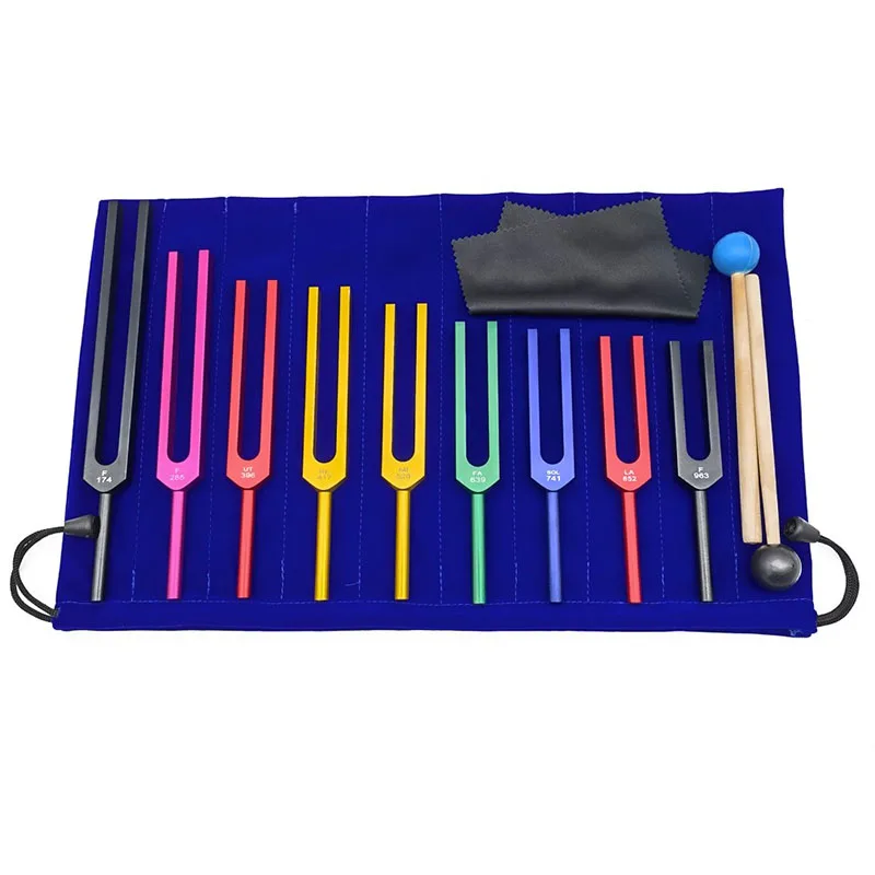 Tuning Fork Set Sound Healing Therapeutic Diapason Tuning Forks Aluminum Solfeggio Medical Percussion Instruments Accessories