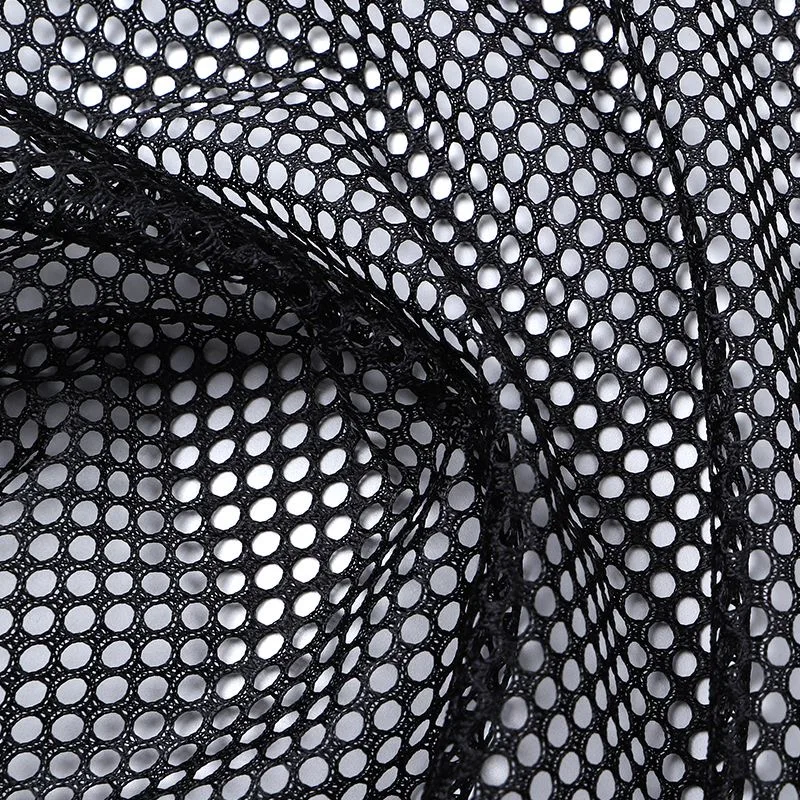 

Black Net Fabric Classic Honeycomb Mesh Fabric Multifunction For Jeans Knit Lining Apparel Cloth High quality DIY Elastic Fabric
