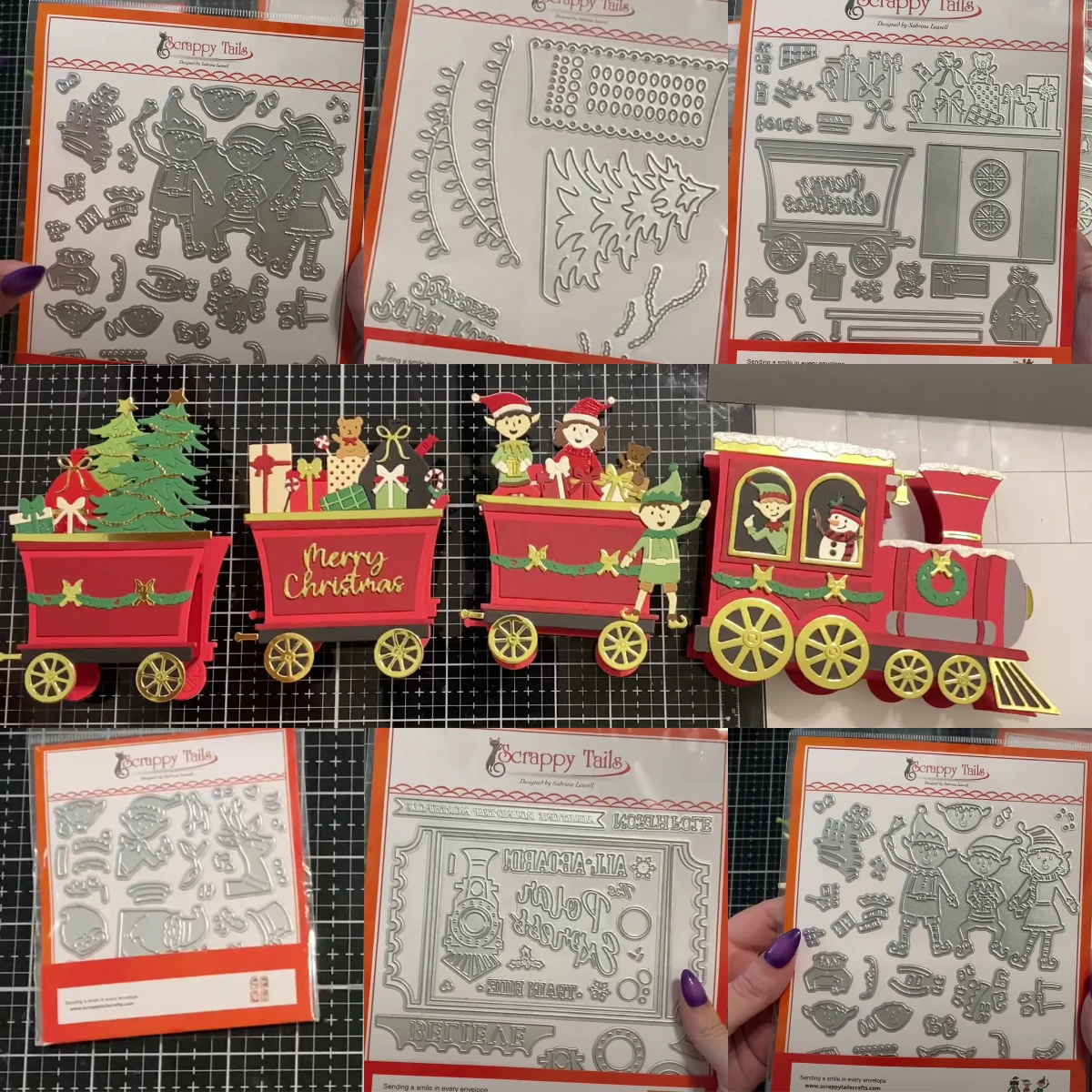 Polar Express Caboose Christmas Tree 2025 New Metal Cutting Dies Scrapbook Diary Decoration Embossing Template Diy Greeting Card