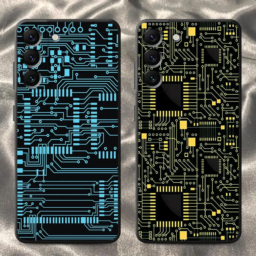 Case for Samsung Galaxy A36 A26 A24 A15 A35 A16 A22 A52 A34 A51 A11 A12 A13 A14 Phone Cover Retro Circuit Board