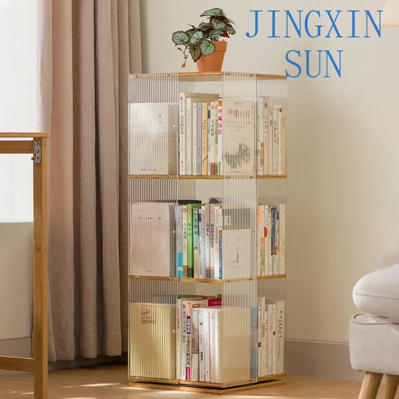 Shelf Transparent Bookcase Rotating Mobile Free Shipping Floating Shelves Plastics Apartamento Estante Para Livros Furniture