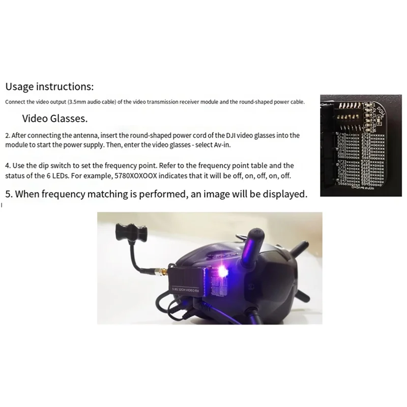 A73E-For Arkbird 5.8G 32CH Video RX Analog Receiver- High-Performance Signal Reception