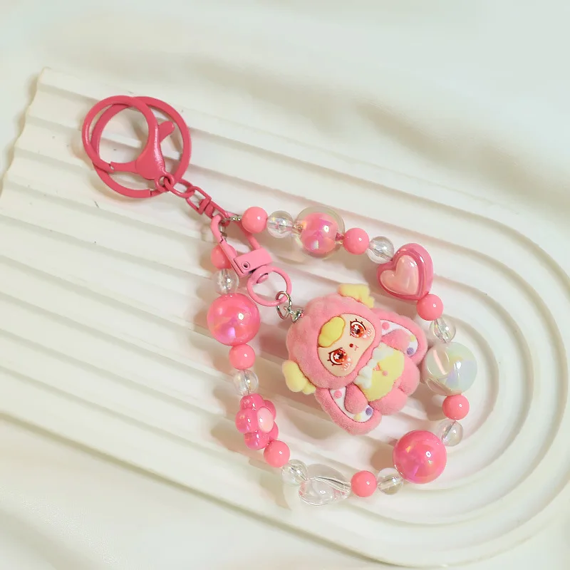

1PCS ear rabbit key chain silicone products three-dimensional lovely bead bag