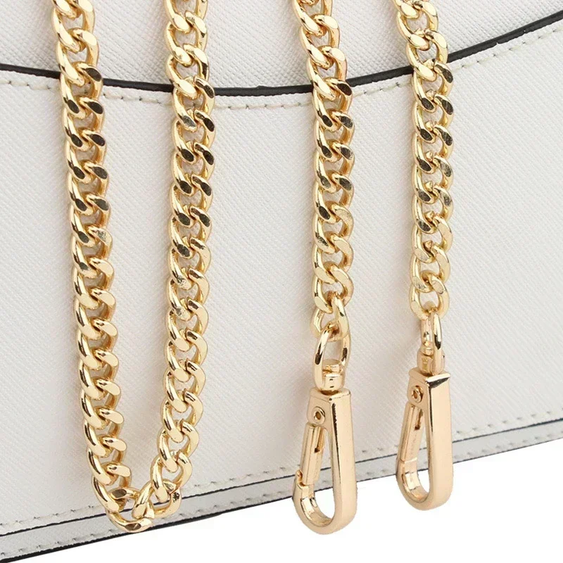 Chaîne de sac en métal et aluminium de 120cm, pièces de rechange, accessoires pour sac à main à bandoulière tissé à la main, bricolage, sangles détachables faites à la main