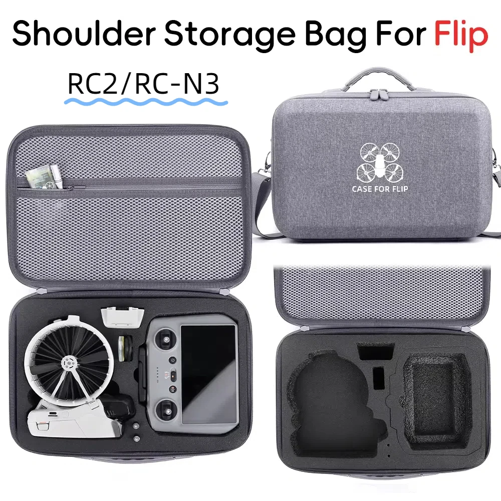 

For DJI Flip Carry Case Portable Shoulder Storage Bag, for DJI Flip Fly More Combo RC 2 RC-N3 Remote Controller Accessories