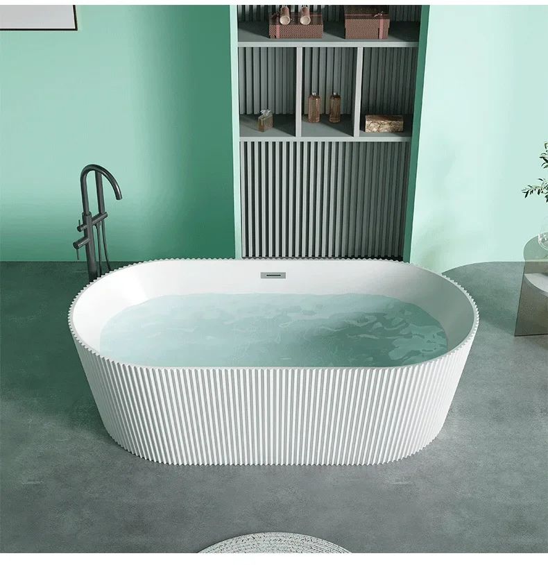 Vasca da bagno indipendente in acrilico con isolamento domestico, letto europeo senza cuciture integrato e vasca da bagno per hotel per colazione