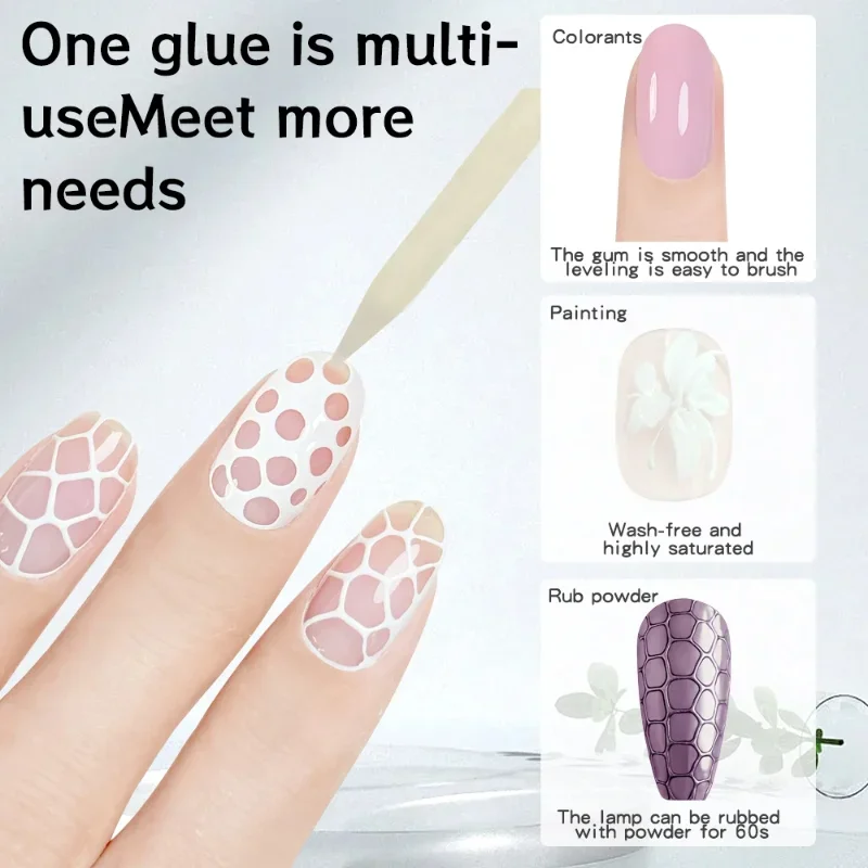 

Nail Poke Poke Nail Art Glue Black And White Wave Texture Lace Hole Nail Painting Art Gel Uv Led Soak Off Varnish Naill Glue