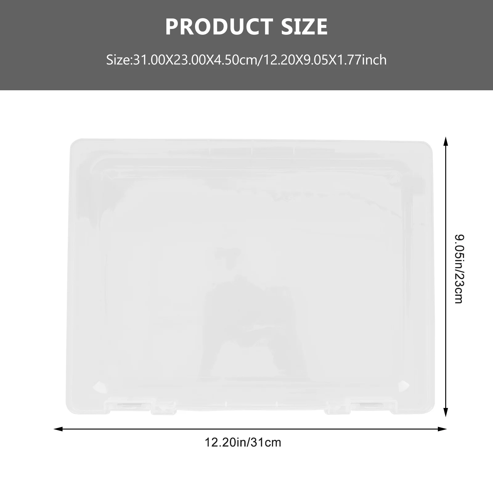 Household File Box Transparent Plastic Multi-Function Office Document Organizer Portable Paper Storage Accessory