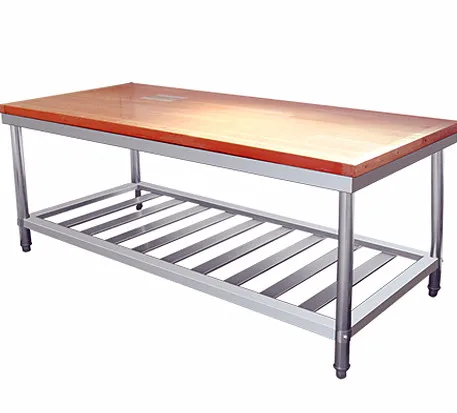 Good Quality Factory Directly Kitchen Worktable Bench With Over Shelf Stainless Steel Work Table