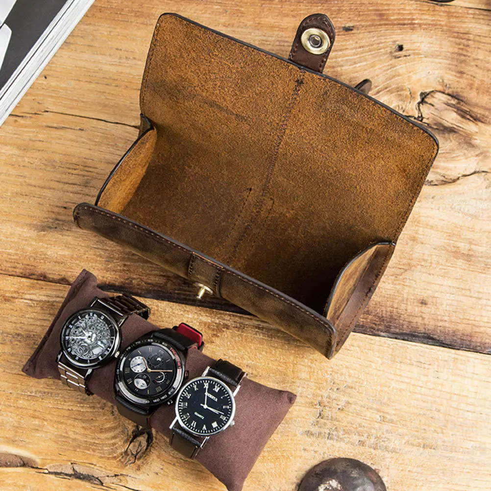 

1Pcs Watch Box Retro Durable Single Slot Organizer Portable Storage Case for Watches Jewelry Retro Watch Box