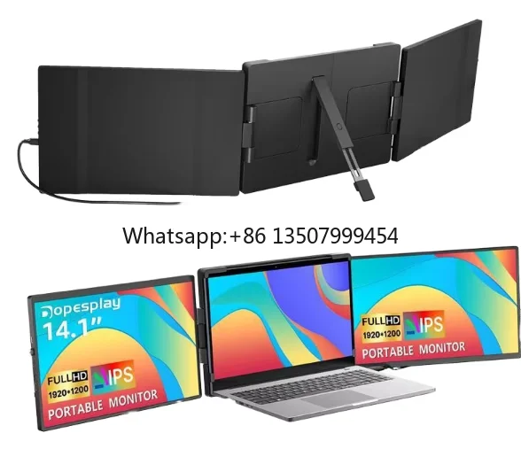 14 Inch Portable Laptop Screen Extender Monitor Full HD IPS Display USB-A/Type-C Gaming Series LCD Backlit