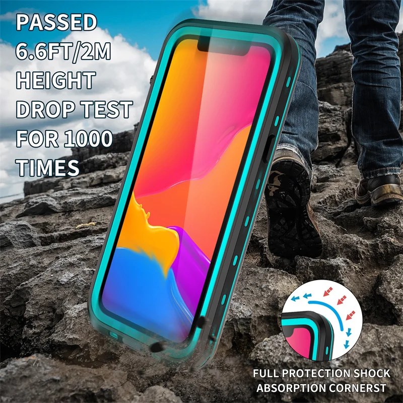 

Waterproof Case IP68 Underwater Diving Phone Case For iPhone 16 15 14 13 12 Pro Max 360° Shockproof Waterproof Protective Cover