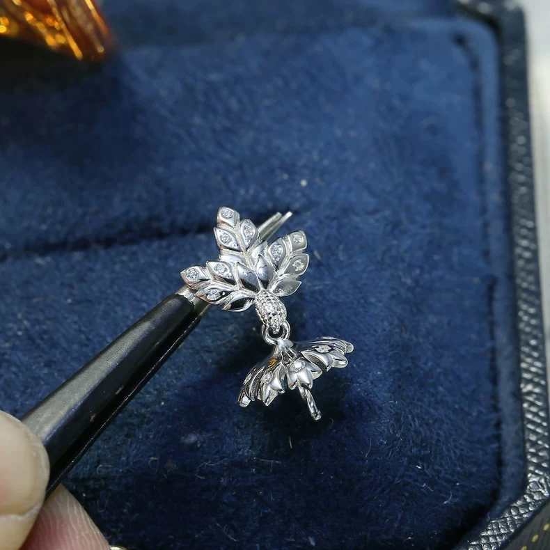 

Оптовые основы для кулонов из стерлингового серебра 925 пробы, фурнитура для ювелирных изделий, основания для жемчуга 12-13 мм, 3 шт./лот