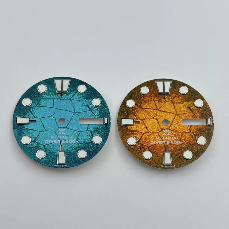 

NH36 dial diameter 28.5mm mechanical watch abalone modified NH35 green luminous surface dive watch accessories