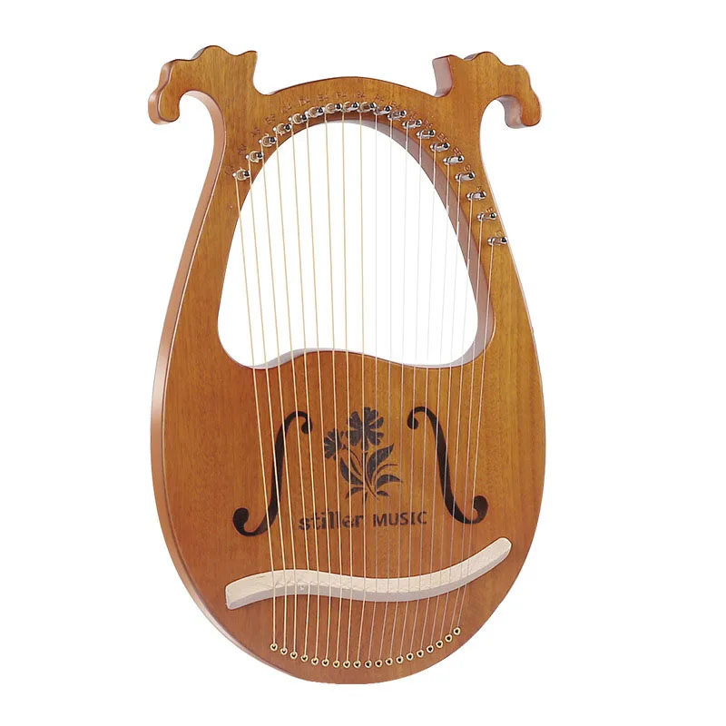 Portable Mahogany Material Harp, 16 Strings