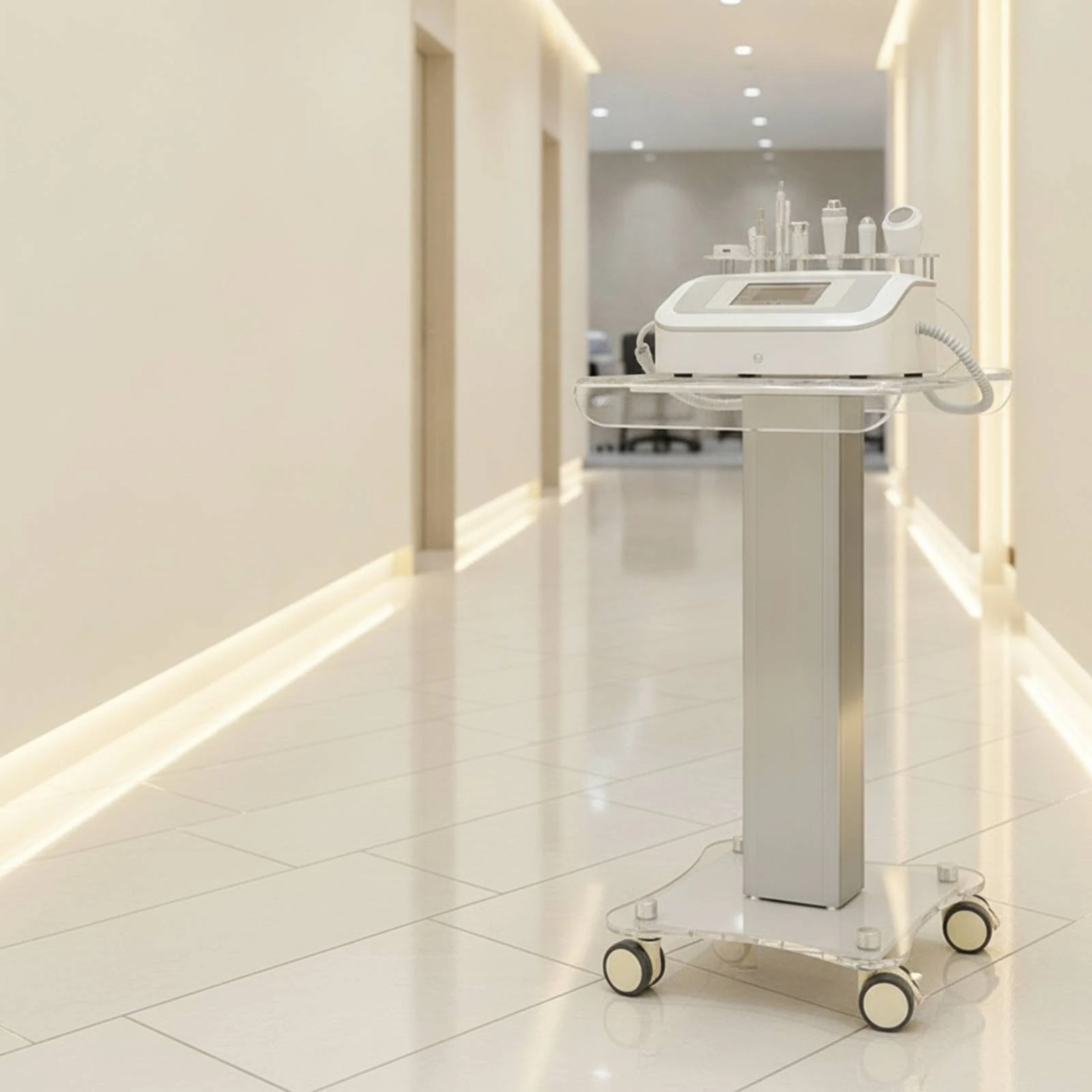 carrello-per-estetista-con-ripiano-in-acrilico-trasparente-trolley-compatto-con-maniglia-per-salone-di-bellezza